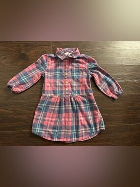 Vineyard Vines Pink & Blue Plaid Button-Up Shirt Dress | 2T 🐳
